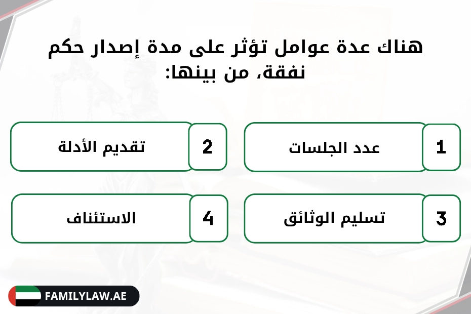 كم تستغرق قضية النفقة في الإمارات