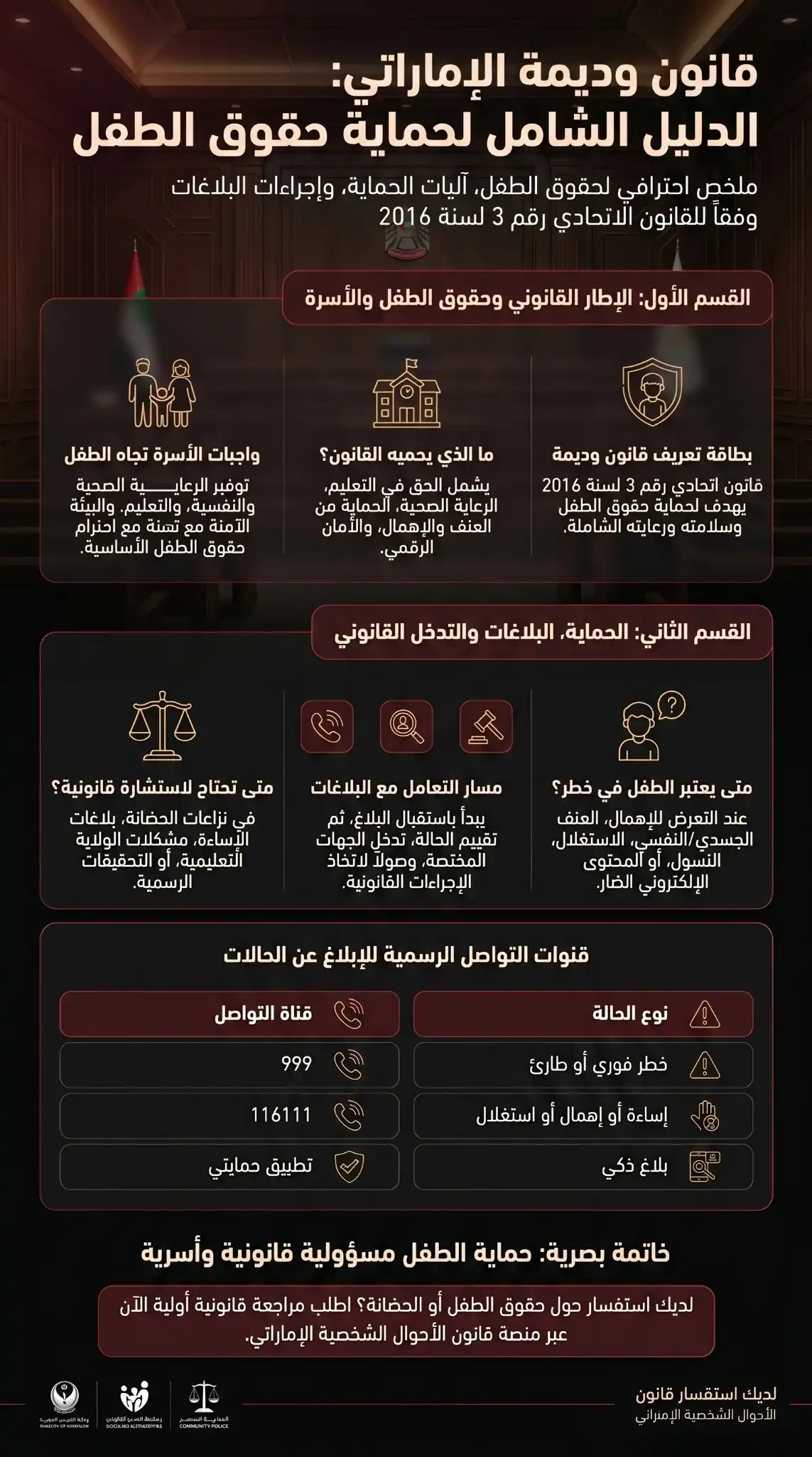 قانون وديمة في الإمارات