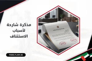 مذكرة شارحة لأسباب الاستئناف