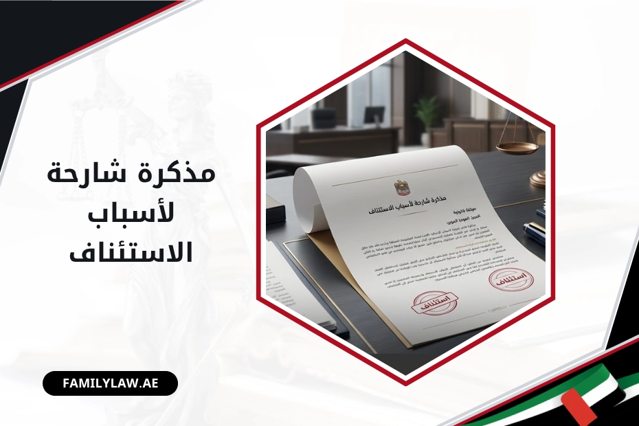 مذكرة شارحة لأسباب الاستئناف